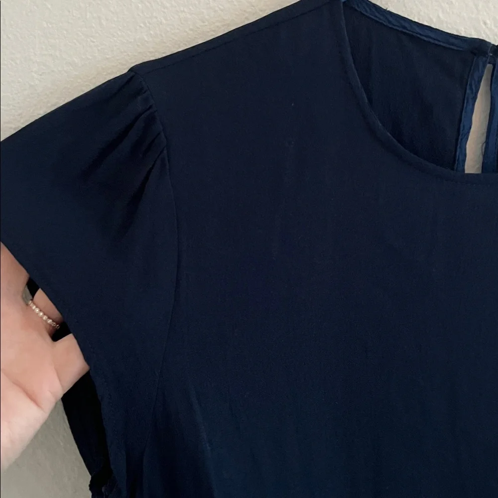 Reformation Navy Gavin Dress Size 8 - Picture 6 of 13